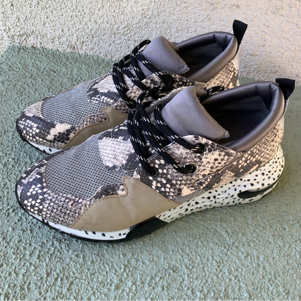 Steve Madden Cliff  Sneakers Natural Snake Size 8